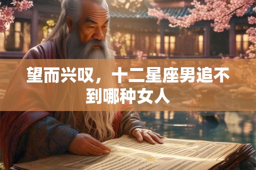 望而兴叹，十二星座男追不到哪种女人