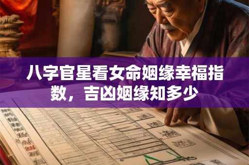 八字官星看女命姻缘幸福指数，吉凶姻缘知多少