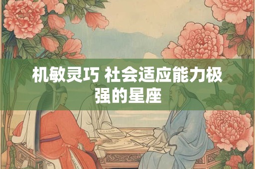 机敏灵巧 社会适应能力极强的星座