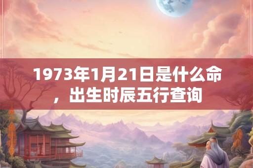1973年1月21日是什么命，出生时辰五行查询