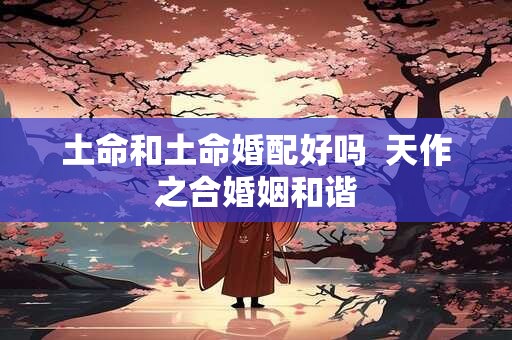 土命和土命婚配好吗  天作之合婚姻和谐
