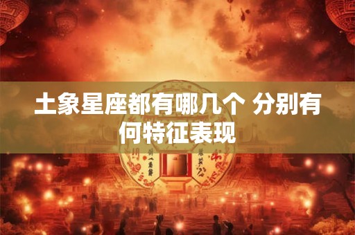 土象星座都有哪几个 分别有何特征表现