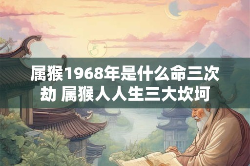 属猴1968年是什么命三次劫 属猴人人生三大坎坷