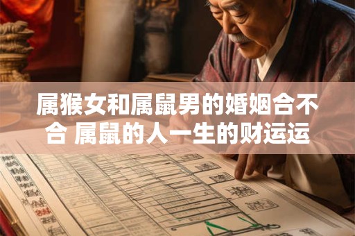 属猴女和属鼠男的婚姻合不合 属鼠的人一生的财运运势如何