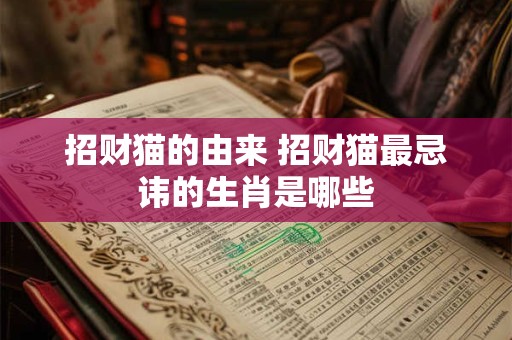 招财猫的由来 招财猫最忌讳的生肖是哪些
