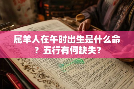 属羊人在午时出生是什么命？五行有何缺失？