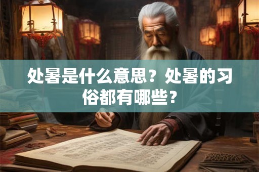 处暑是什么意思？处暑的习俗都有哪些？
