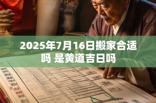 2025年7月16日搬家合适吗 是黄道吉日吗