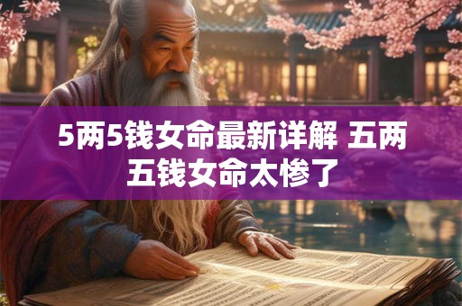 5两5钱女命最新详解 五两五钱女命太惨了
