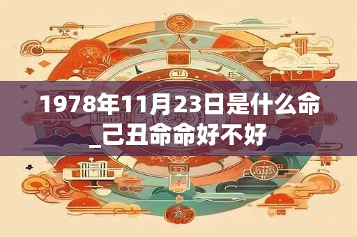 1978年11月23日是什么命_己丑命命好不好