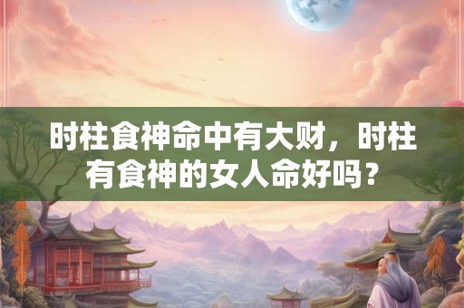 时柱食神命中有大财，时柱有食神的女人命好吗？