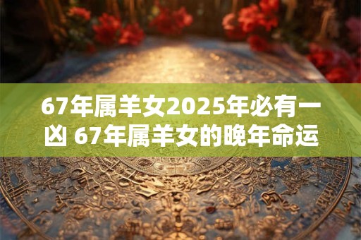 67年属羊女2025年必有一凶 67年属羊女的晚年命运 67年属羊女2025年必有一凶 67年属羊女的晚年命运