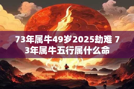 73年属牛49岁2025劫难 73年属牛五行属什么命 73年属牛49岁2025劫难 73年属牛五行属什么命