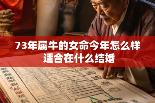 73年属牛的女命今年怎么样 适合在什么结婚