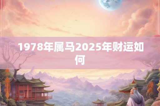 1978年属马2025年财运如何