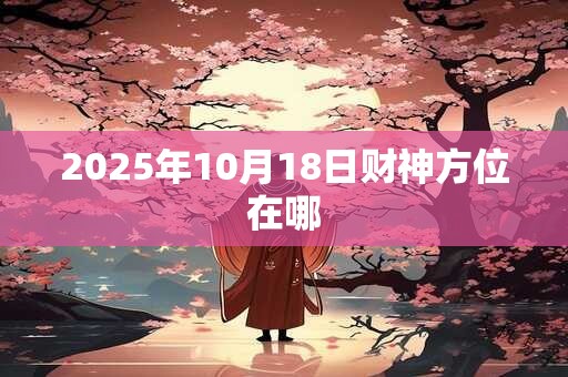 2025年10月18日财神方位在哪