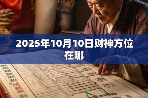 2025年10月10日财神方位在哪