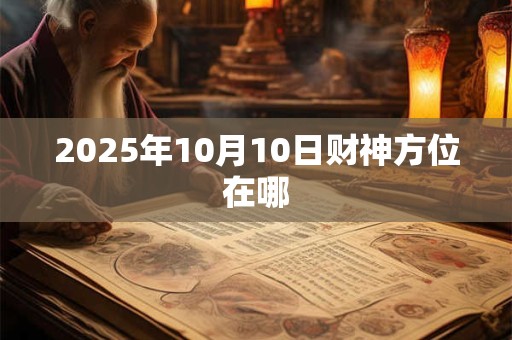 2025年10月10日财神方位在哪