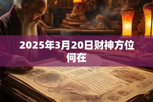 2025年3月20日财神方位何在