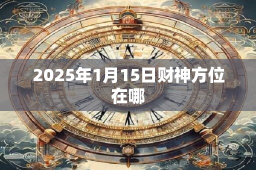 2025年1月15日财神方位在哪