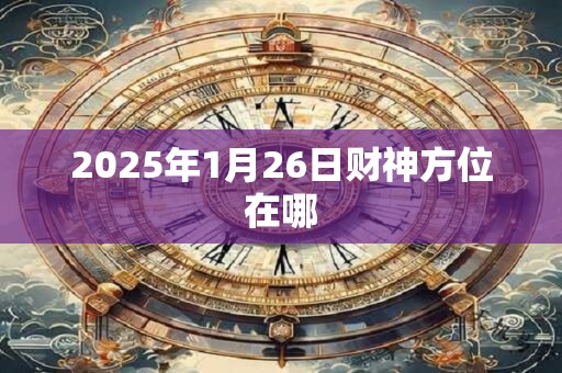 2025年1月26日财神方位在哪