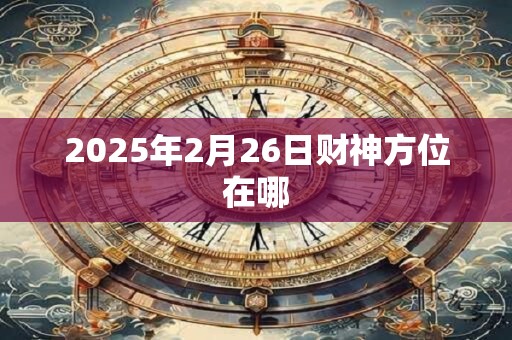 2025年2月26日财神方位在哪