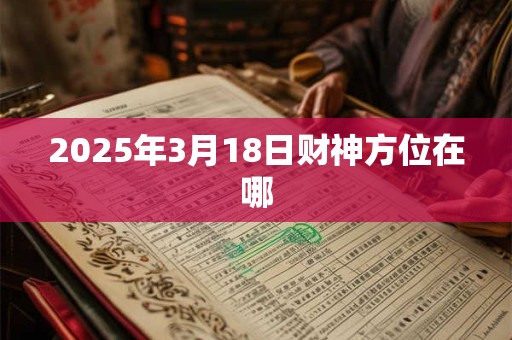 2025年3月18日财神方位在哪