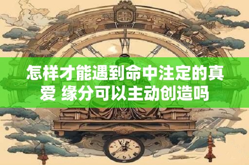 怎样才能遇到命中注定的真爱 缘分可以主动创造吗
