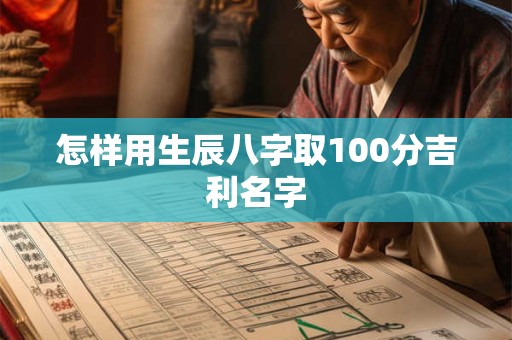 怎样用生辰八字取100分吉利名字