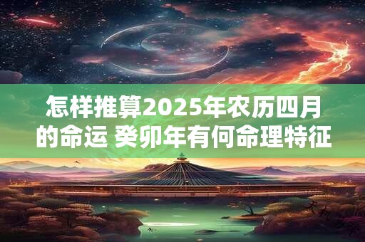 怎样推算2025年农历四月的命运 癸卯年有何命理特征