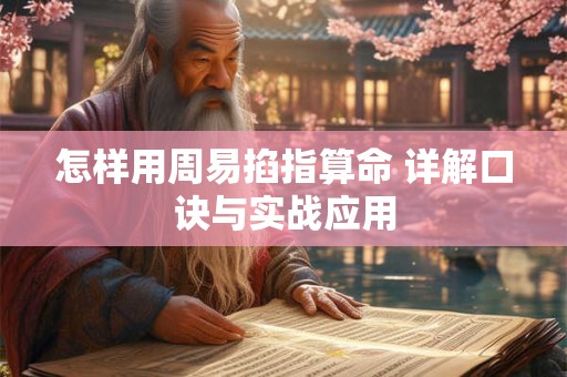 怎样用周易掐指算命 详解口诀与实战应用