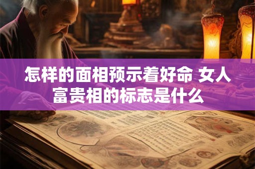 详细阅读:怎样的面相预示着好命 女人富贵相的标志是什么 怎样的面相预示着好命 女人富贵相的标志是什么