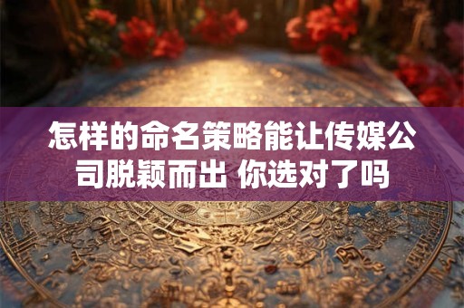 怎样的命名策略能让传媒公司脱颖而出 你选对了吗
