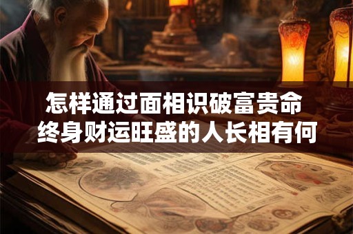 怎样通过面相识破富贵命 终身财运旺盛的人长相有何不同