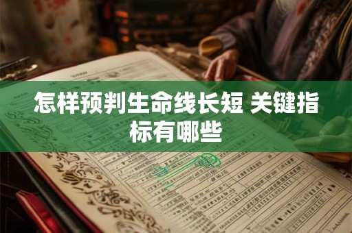 怎样预判生命线长短 关键指标有哪些