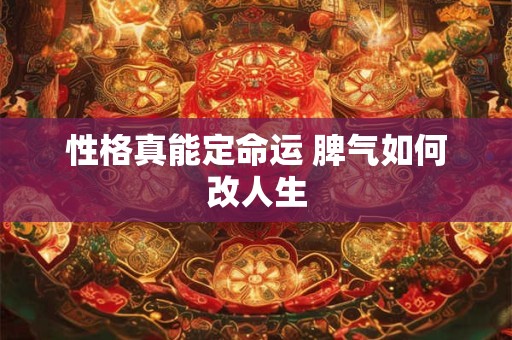 性格真能定命运 脾气如何改人生