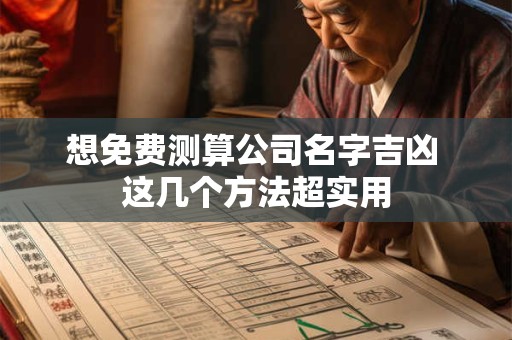 想免费测算公司名字吉凶 这几个方法超实用