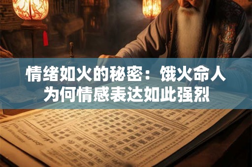 情绪如火的秘密：饿火命人为何情感表达如此强烈