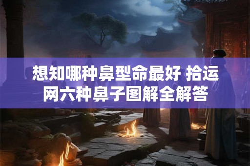想知哪种鼻型命最好 拾运网六种鼻子图解全解答