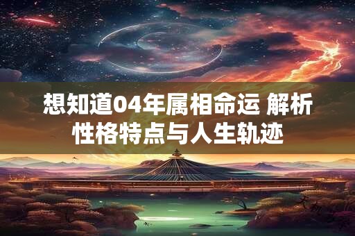 想知道04年属相命运 解析性格特点与人生轨迹
