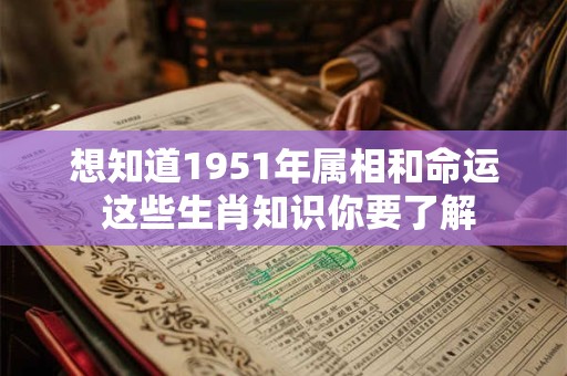 想知道1951年属相和命运 这些生肖知识你要了解