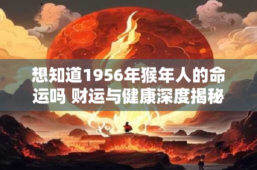 想知道1956年猴年人的命运吗 财运与健康深度揭秘