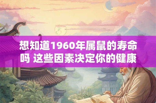 想知道1960年属鼠的寿命吗 这些因素决定你的健康