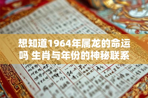 想知道1964年属龙的命运吗 生肖与年份的神秘联系