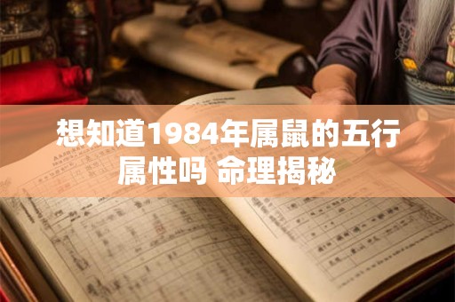 想知道1984年属鼠的五行属性吗 命理揭秘