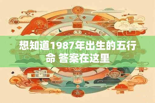 想知道1987年出生的五行命 答案在这里