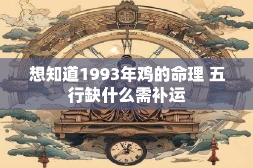 想知道1993年鸡的命理 五行缺什么需补运