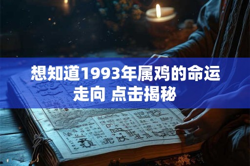 想知道1993年属鸡的命运走向 点击揭秘