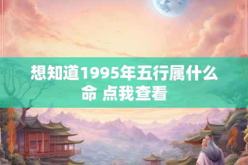 想知道1995年五行属什么命 点我查看