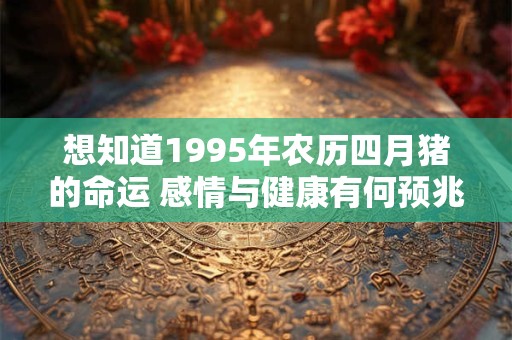 想知道1995年农历四月猪的命运 感情与健康有何预兆